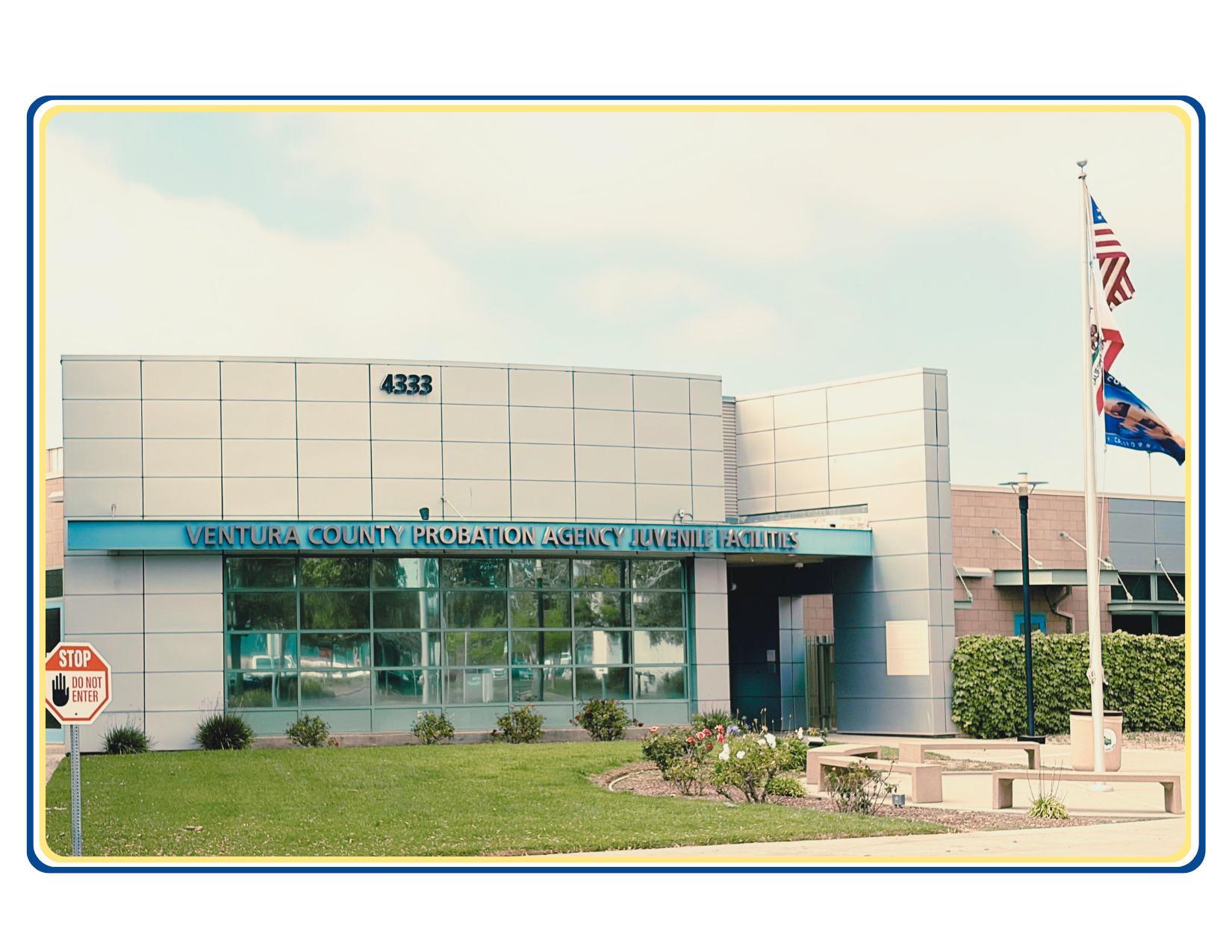 Image of the front of the Ventura County Probation Juvenile Facilities Building