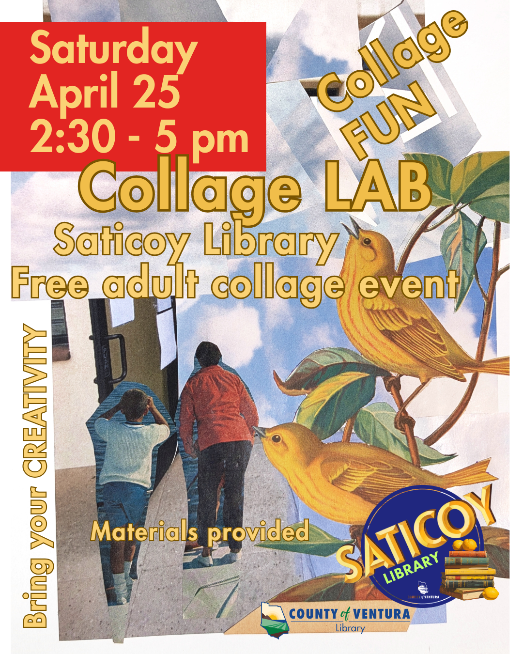 Adult Collage Lab at Saticoy Library