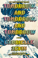 A large wave behind the title 