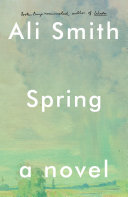 Image for "Spring" Light green abstract background with book title and author's name in white 
