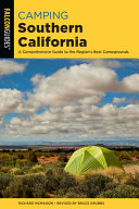 Image for "Camping Southern California" A bright yellow tent is shown against a desert landscape with a blue sky overhead