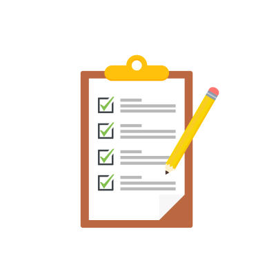 Clipboard with pencil 