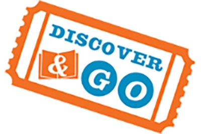 logo for discover and go on ticket stub