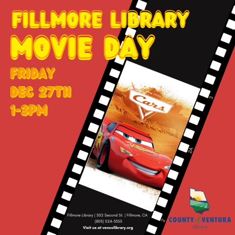 movie reel with image from Cars movie