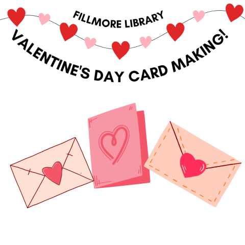 Heart garland with Valentine's Day cards