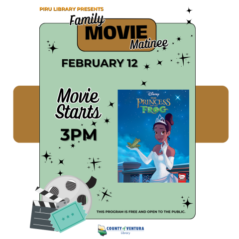 movie reels and cameras with event details