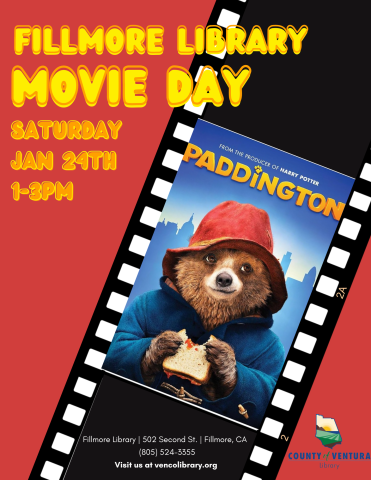 movie reel with picture of Paddington Bear