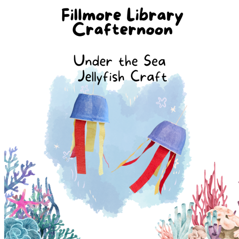 undersea scene with jellyfish craft and event details