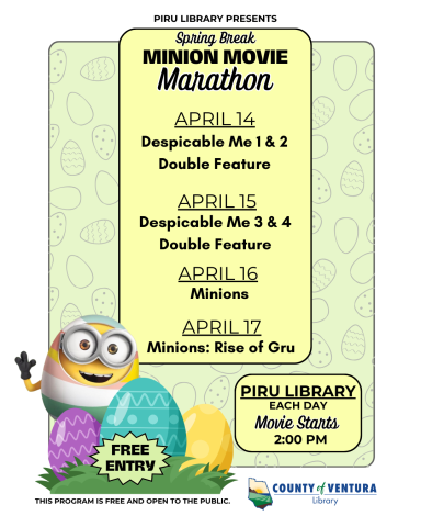 minion with easter eggs and event details