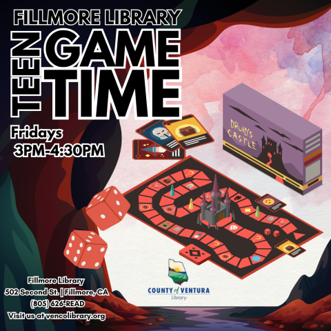 board game pieces with event details