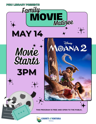 movie reels and cameras with event details