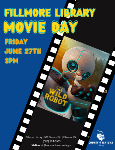 movie reels and cameras with event details