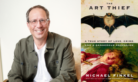 Author Michael Finkel photo and The Art Thief book cover image
