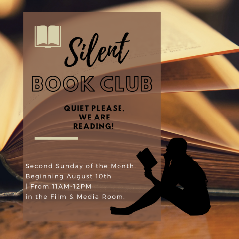 silhouette of person reading - Silent Book Club - date and time