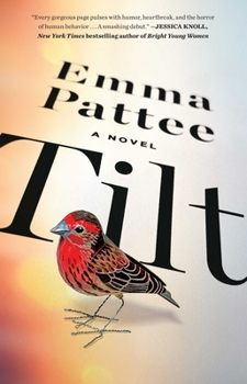 Image of a red sparrow over the book's title, Tilt