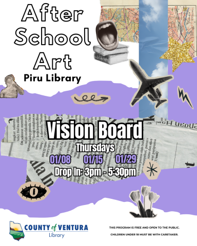 After school art cutout pieces of magazines and newspapers