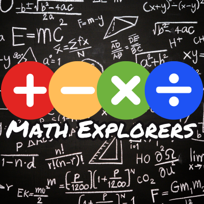 Math explorers text with math symbols