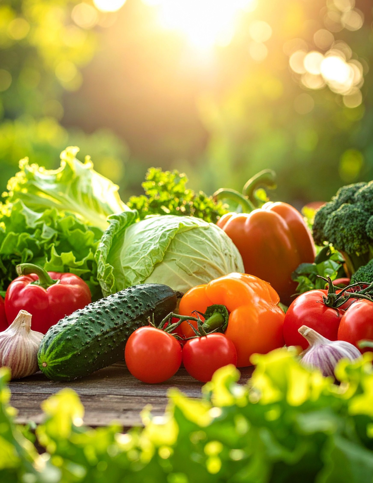 fresh garden vegetables